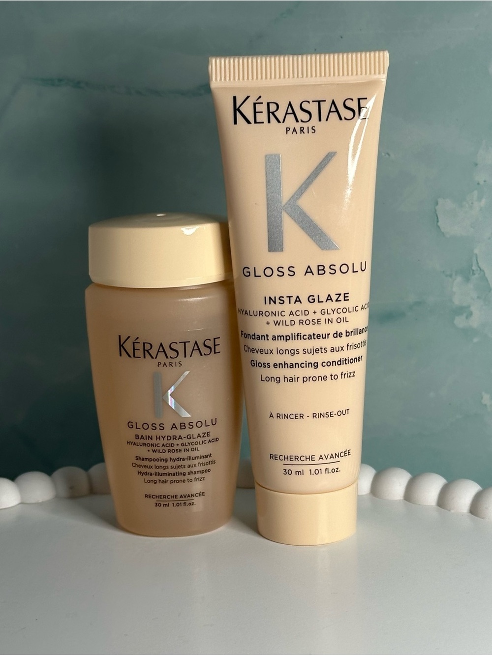 Kerastase Gloss Absolu Shampoo 1fl.oz./30ml & Conditioner 1floz./30ml Travel Duo